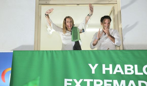 María Guardiola, tras conocer los resultados electorales en la noche del 28-M