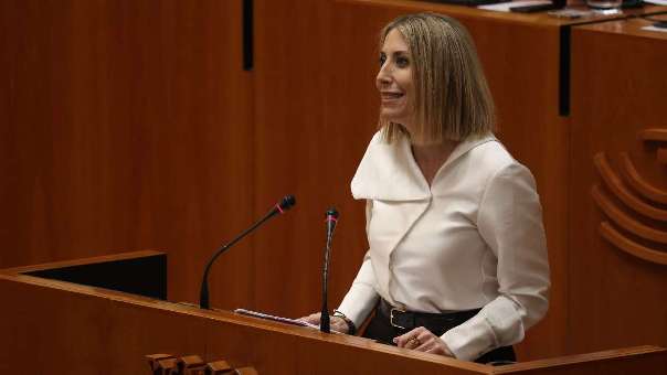La candidata a la Presidencia de la Junta de Extremadura, María Guardi