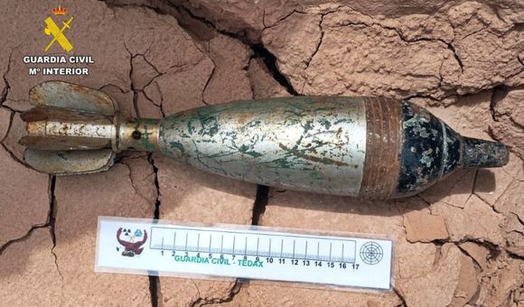 Granada de mortero desactivada por la Guardia Civil en Zafra