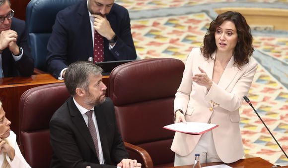 Ayuso reivindica su gestión y carga contra la izquierda de Sánchez: "Madrid les va a hundir en las urnas"