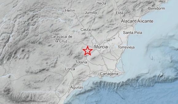 Un terremoto de 4,1 grados con epicentro en Librilla se deja sentir en parte de la Región de Murcia