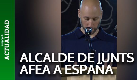 Xavier Fernández, alcalde de Santa Eugenia de Berga, lanzó el exabrupto y cerró con un "¡Viva Cataluña libre!"
