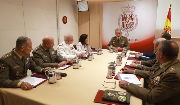 Imagen distribuida por la casa real de la reunión.