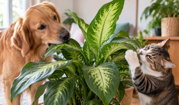 Una planta muy habitual en interiores puede provocar una reacción dolorosa si un perro o un gato decide mordisquear sus hojas.