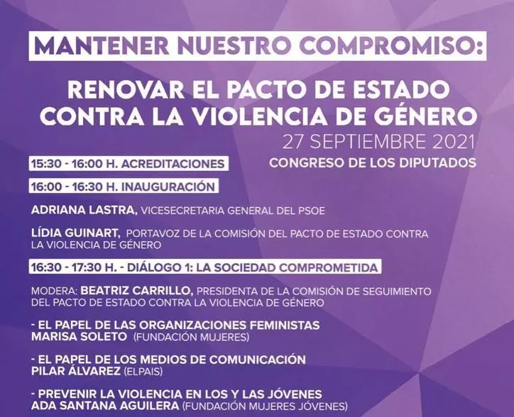 El PSOE 'monopoliza' el Pacto contra la Violencia de Género sin Podemos ...