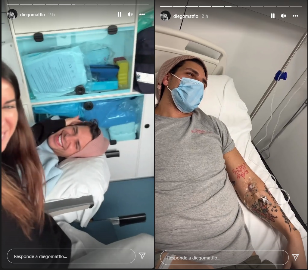 Diego Matamoros, ingresado en el hospital por una enfermedad degenerativa