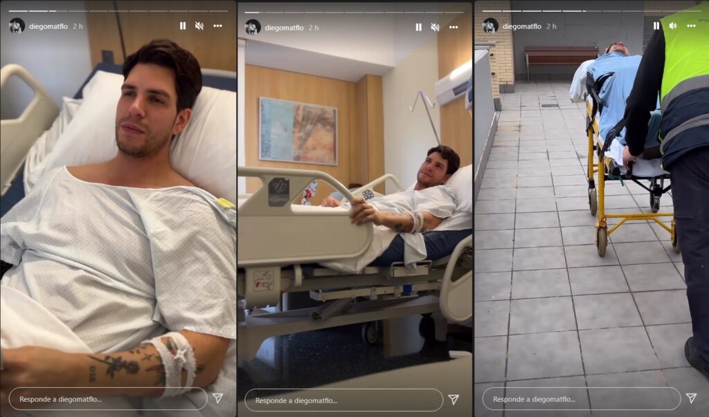 Diego Matamoros, ingresado en el hospital por una enfermedad degenerativa